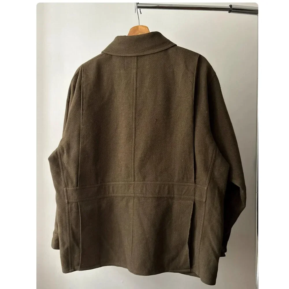 1990s Polo Ralph Lauren Wool Jacket | Vintage Green Sport Coat with Pockets - Picture 9 of 11